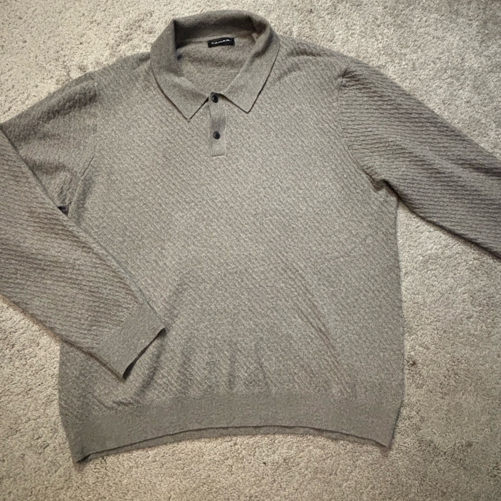 Tahari Taupe Knit Sweater